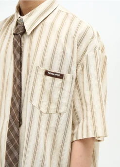 Clearance Striped Collar Shirt Shirts