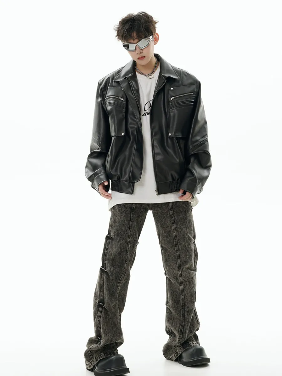 Online Acid Wash Paneled Jeans Jeans