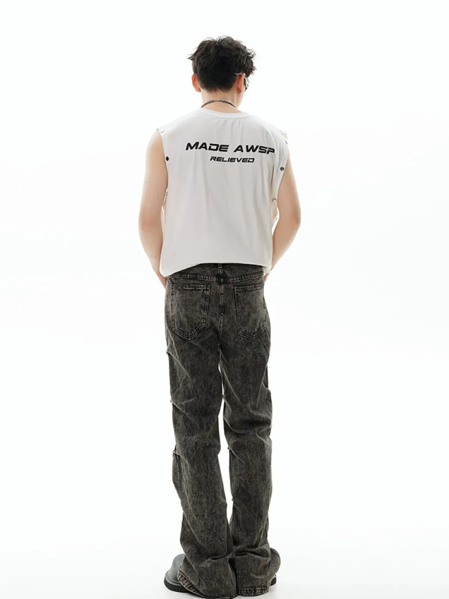 Online Acid Wash Paneled Jeans Jeans
