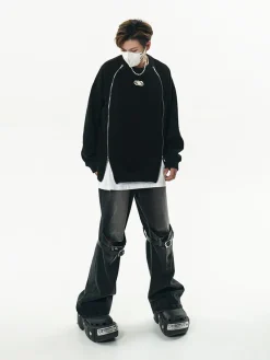 New Faded Buckle-Knee Jeans Jeans