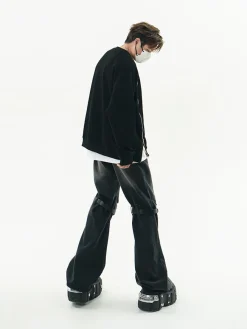 New Faded Buckle-Knee Jeans Jeans