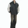 Online Two-Tone Faux Leather Jacket Jackets