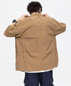 Discount Paneled Button-Up Shirt Shirts