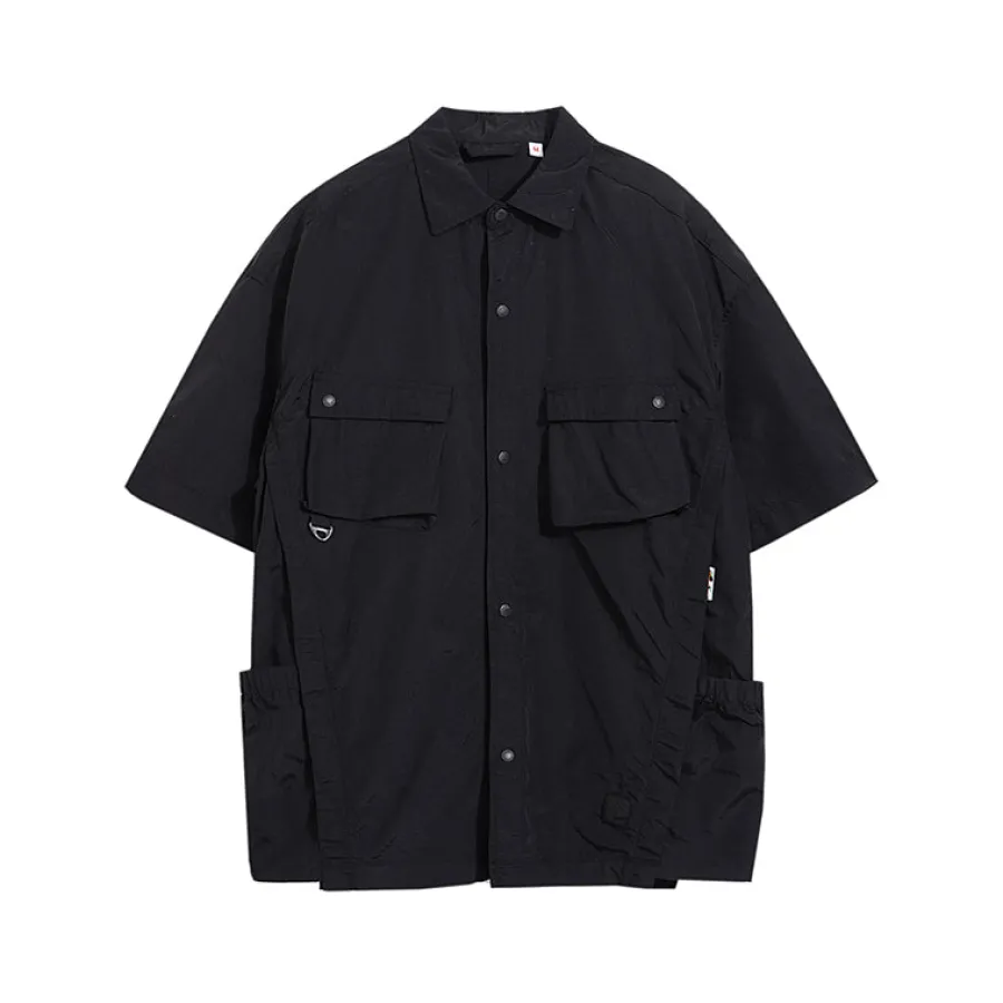 Discount Paneled Button-Up Shirt Shirts