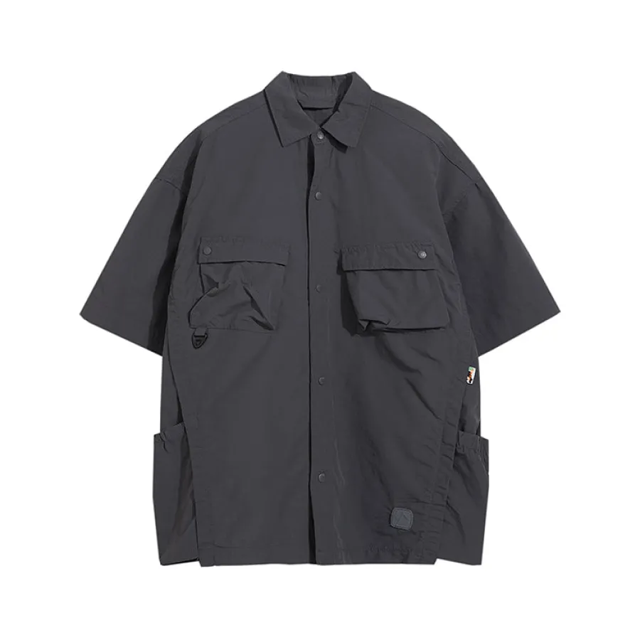 Discount Paneled Button-Up Shirt Shirts