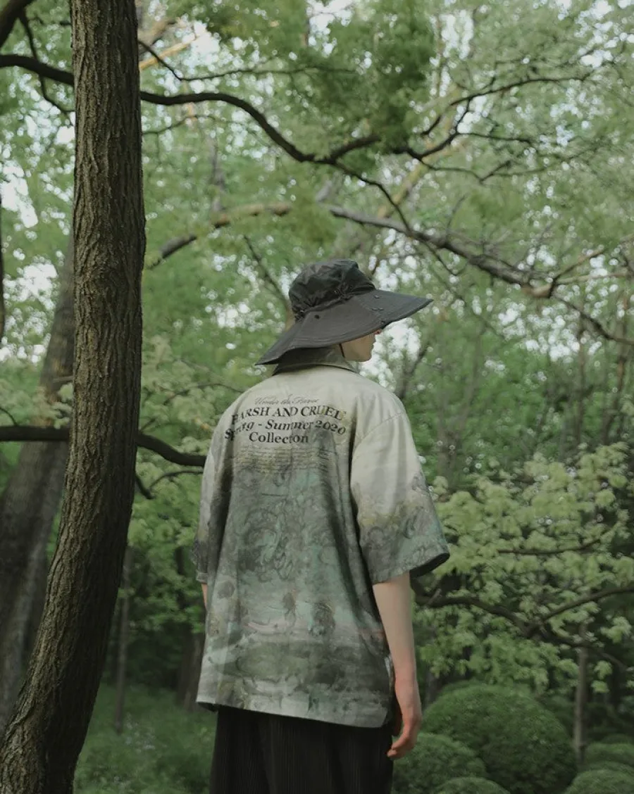 Fashion Painted Autumn Button-Up Shirts