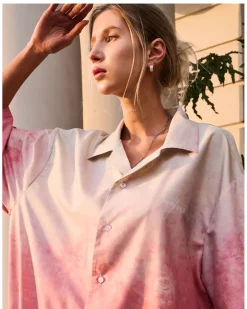 Online Painted Sunset Button-Up Shirts