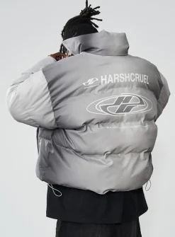 Outlet Silver-Tone Puffer Jacket Jackets
