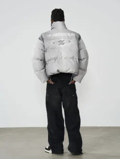 Outlet Silver-Tone Puffer Jacket Jackets