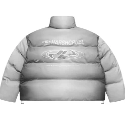Outlet Silver-Tone Puffer Jacket Jackets