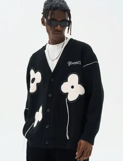 New "Solitary Flower" Tassel Knit Cardigan Sweaters