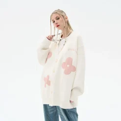 New "Solitary Flower" Tassel Knit Cardigan Sweaters