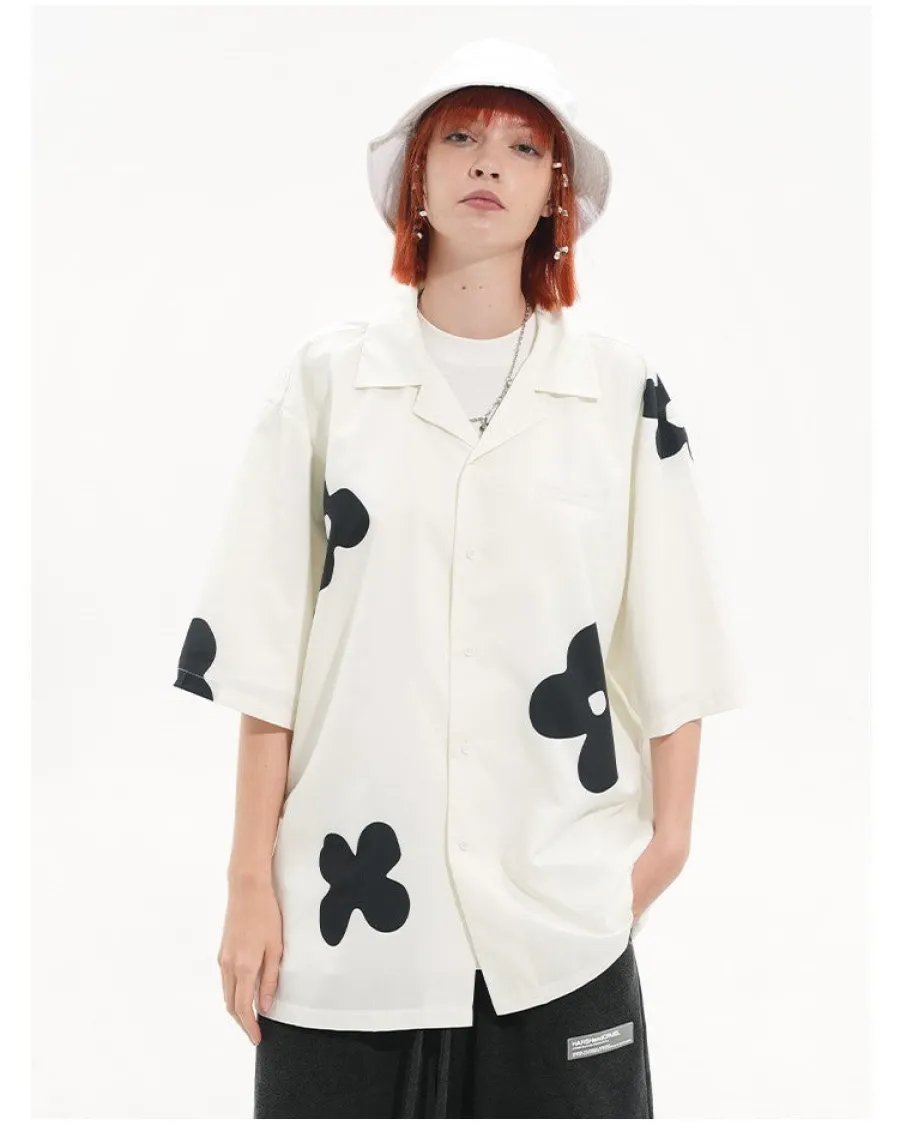 New Solitary Flower Button-Up Shirts