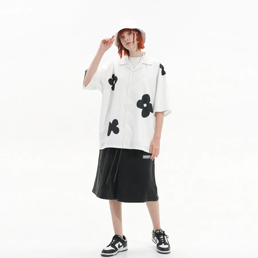 New Solitary Flower Button-Up Shirts