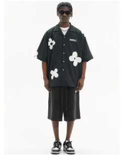New Solitary Flower Button-Up Shirts