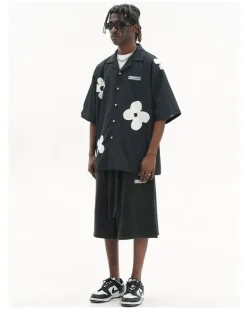 New Solitary Flower Button-Up Shirts
