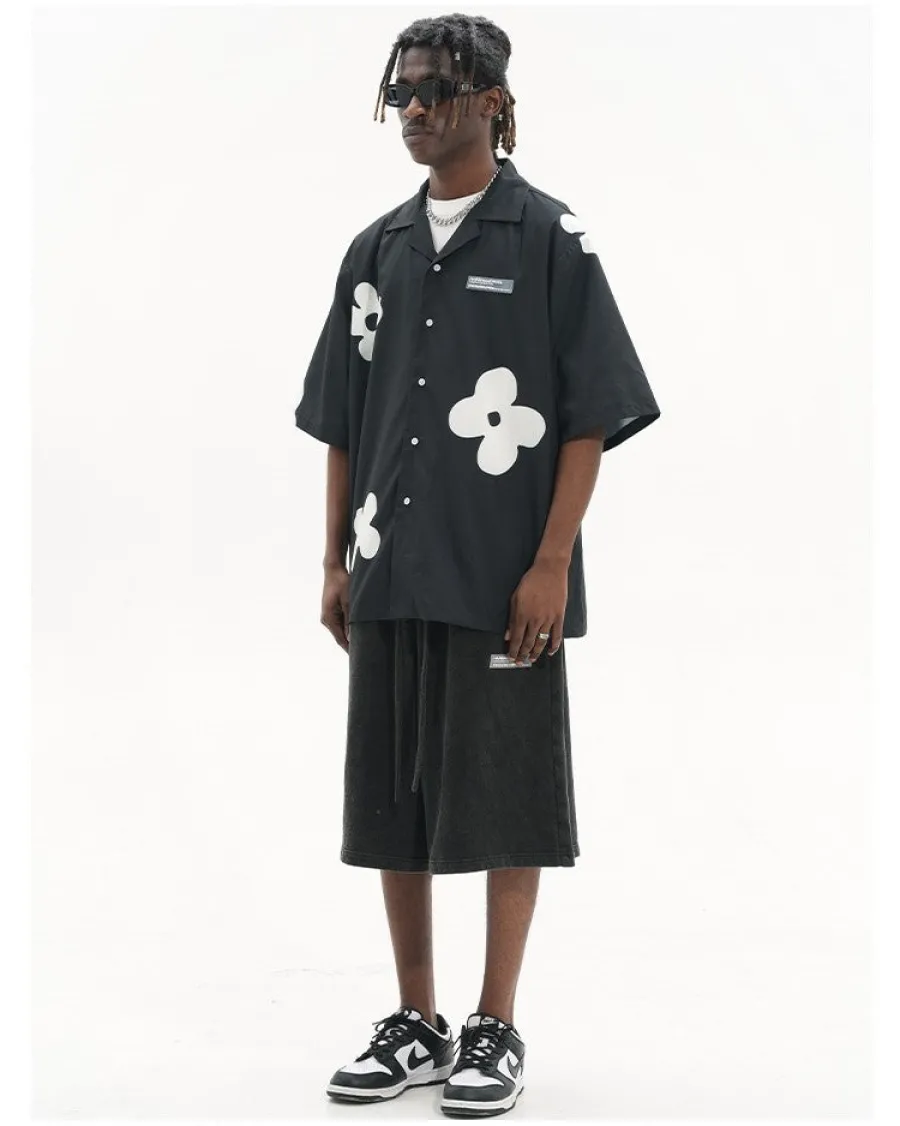 New Solitary Flower Button-Up Shirts