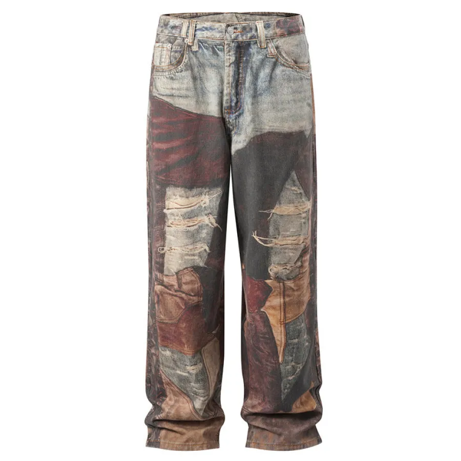 Sale HJK Exclusive "Abstract" Deconstructed Jeans Jeans