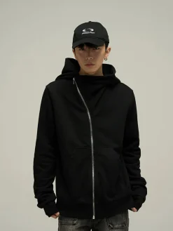 Discount HJK Exclusive Asymmetrical Zip Hooded Jacket Jackets