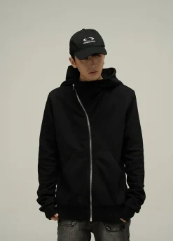 Discount HJK Exclusive Asymmetrical Zip Hooded Jacket Jackets