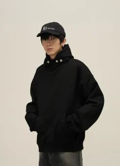 Clearance HJK Exclusive Button Latch Hoodie Hoodies