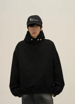 Clearance HJK Exclusive Button Latch Hoodie Hoodies