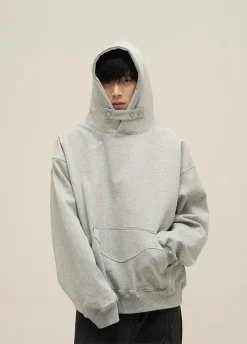Clearance HJK Exclusive Button Latch Hoodie Hoodies