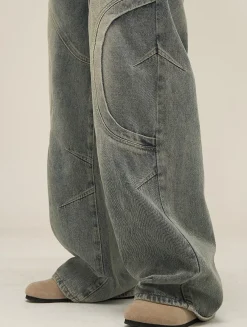 Hot HJK Exclusive Curved Denim Jeans Jeans