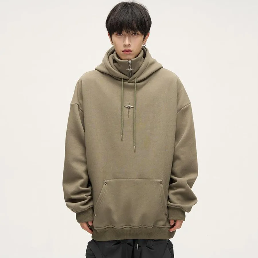 Hot Double Panel Hooded Zip Jacket Hoodies