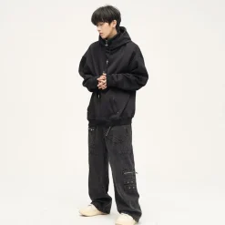 Hot Double Panel Hooded Zip Jacket Hoodies