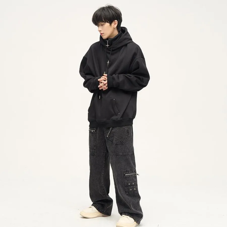Hot Double Panel Hooded Zip Jacket Hoodies
