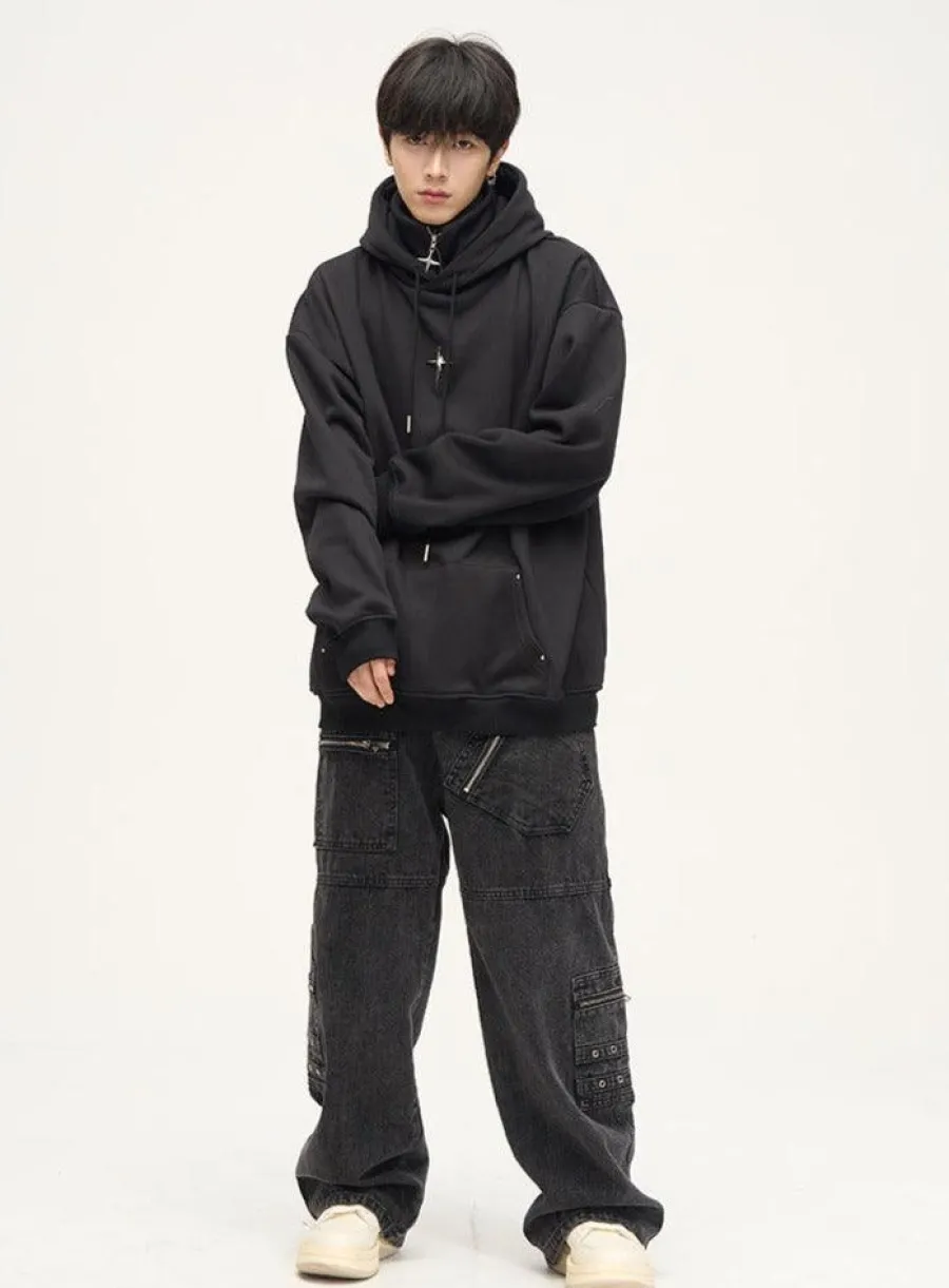 Hot Double Panel Hooded Zip Jacket Hoodies