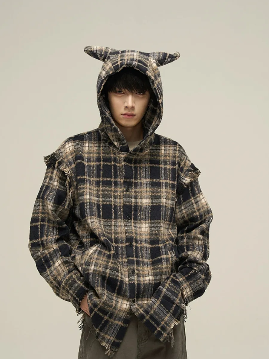 New HJK Exclusive Hooded Devil Flannel Hoodies