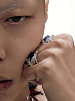 Clearance Denim Inlay Ring Accessories