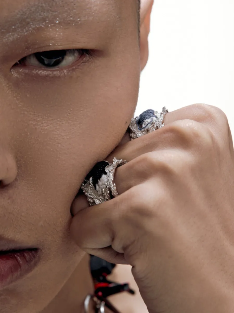 Clearance Denim Inlay Ring Accessories