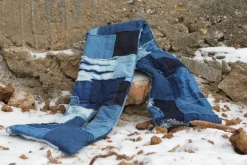 Online Indigo Patchwork Denim Scarf Accessories