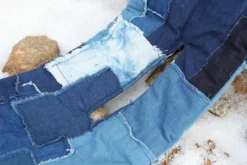 Online Indigo Patchwork Denim Scarf Accessories