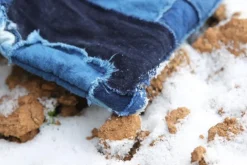 Online Indigo Patchwork Denim Scarf Accessories