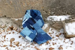 Online Indigo Patchwork Denim Scarf Accessories
