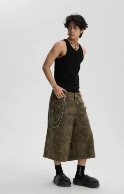 Clearance Camo Capri Cut Shorts Shorts