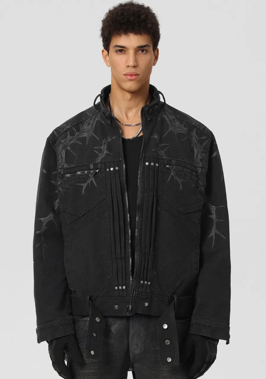 New Embossed Thorn Heavyweight Jacket Jackets