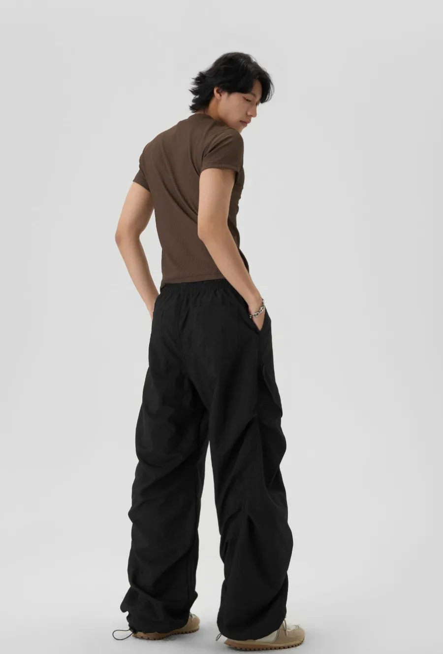Outlet Pleated Parachute Pants Pants