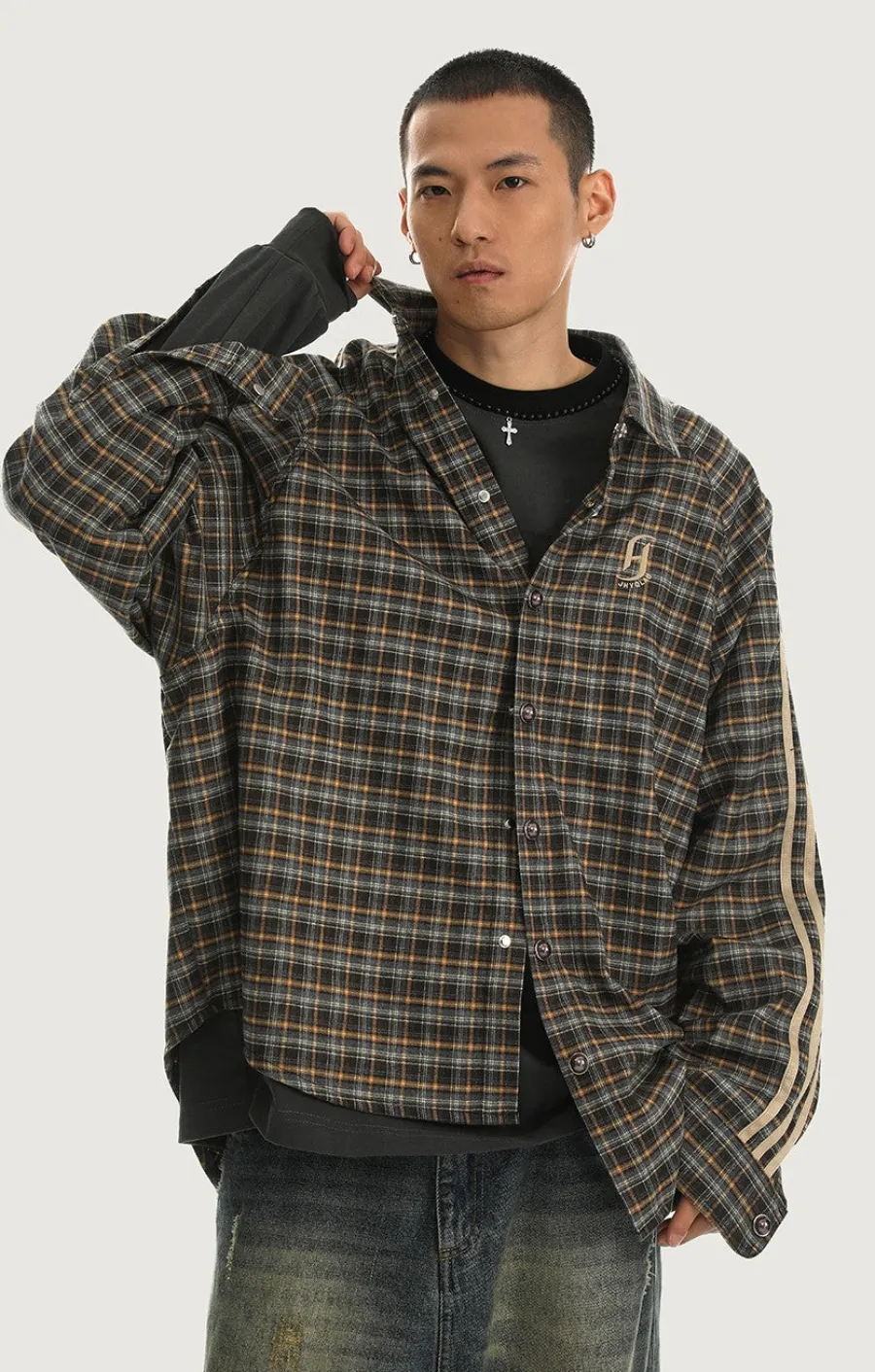 Hot Retro Striped Flannel Shirts