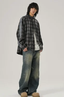 Hot Retro Striped Flannel Shirts