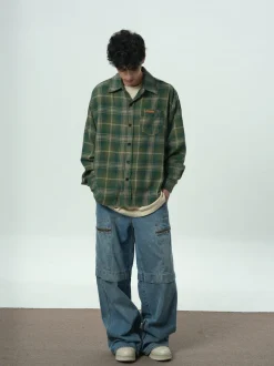 Discount Faded Brushed Flannel Shirts
