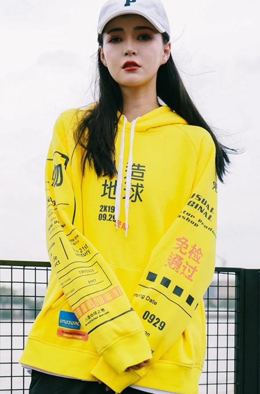 Discount Kanji Graffiti Hoodie Hoodies