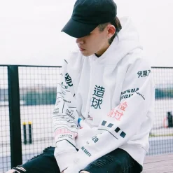 Discount Kanji Graffiti Hoodie Hoodies