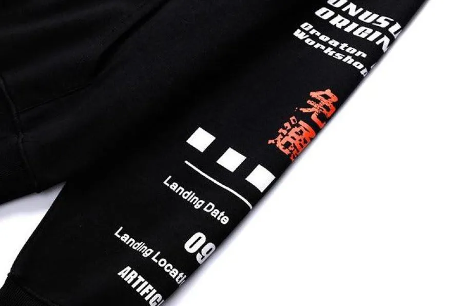Discount Kanji Graffiti Hoodie Hoodies