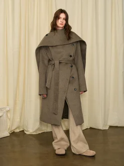 Sale Avant-Garde Modular Wool Overcoat Jackets