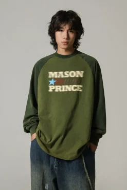 Clearance "1990" Contrast Long Sleeve Shirts